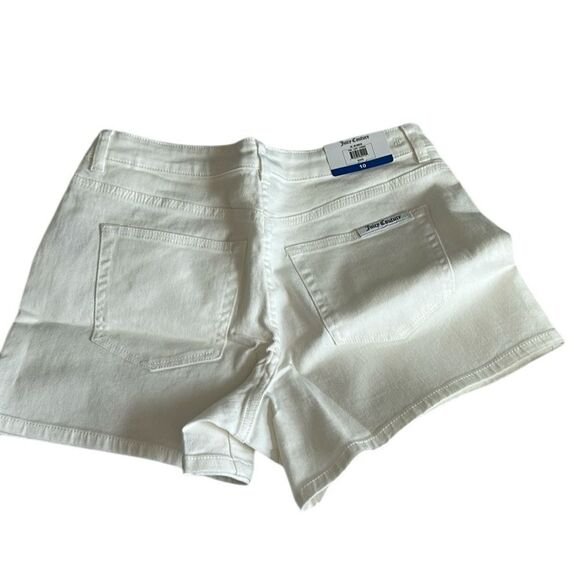 Juicy Couture White Denim Jean shorts, Size 10, 4” inseam, NWT - Picture 3 of 7
